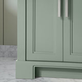 SCARLETT 24IN VANITY IN SAGE GREEN WITH WHITE QUARTZ TOP & CERAMIC BASIN