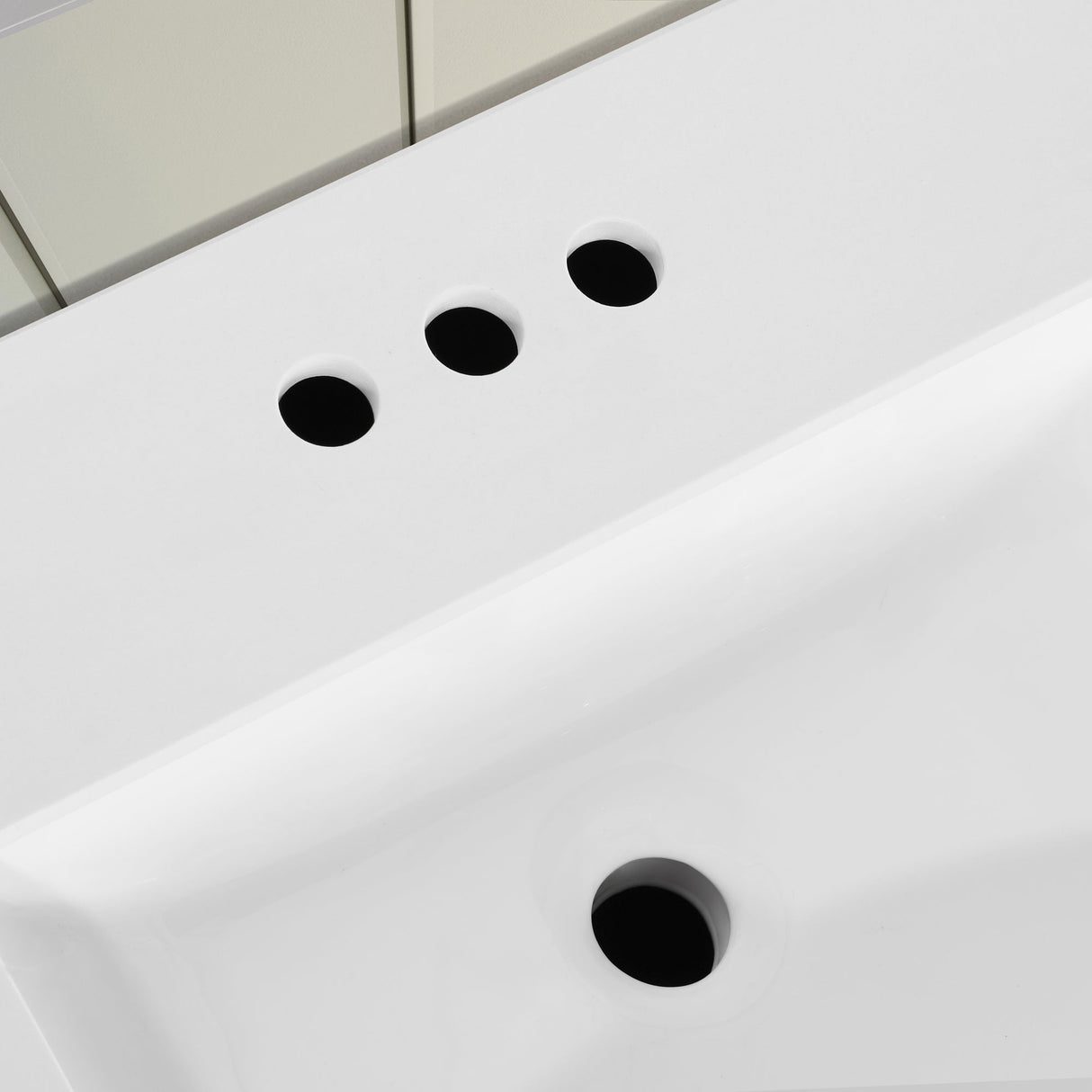 SCARLETT 24IN VANITY IN SAGE GREEN WITH WHITE QUARTZ TOP & CERAMIC BASIN