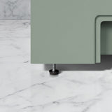 SCARLETT 24IN VANITY IN SAGE GREEN WITH WHITE QUARTZ TOP & CERAMIC BASIN