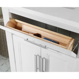 SCARLETT 24IN VANITY IN WHITE WITH WHITE QUARTZ TOP & CERAMIC BASIN