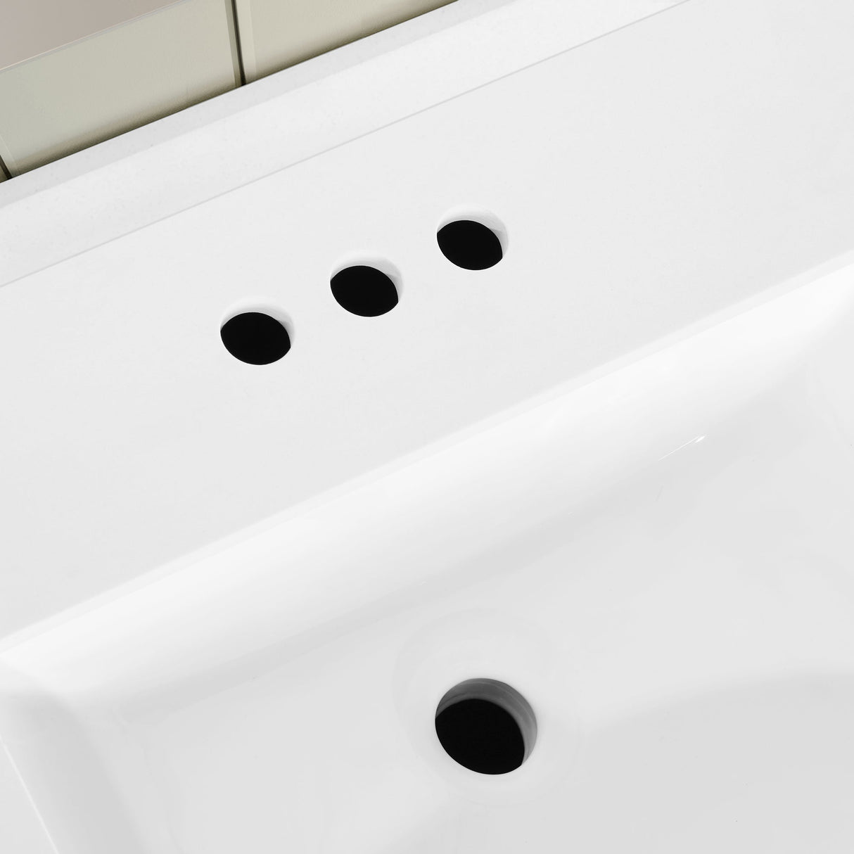 SCARLETT 24IN VANITY IN WHITE WITH WHITE QUARTZ TOP & CERAMIC BASIN