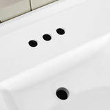 SCARLETT 24IN VANITY IN WHITE WITH WHITE QUARTZ TOP & CERAMIC BASIN