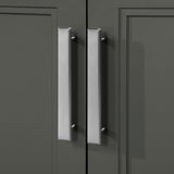 SCARLETT 30IN VANITY IN CHARCOAL GREY WITH WHITE QUARTZ TOP & CERAMIC BASIN