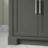 SCARLETT 30IN VANITY IN CHARCOAL GREY WITH WHITE QUARTZ TOP & CERAMIC BASIN