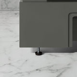 SCARLETT 30IN VANITY IN CHARCOAL GREY WITH WHITE QUARTZ TOP & CERAMIC BASIN