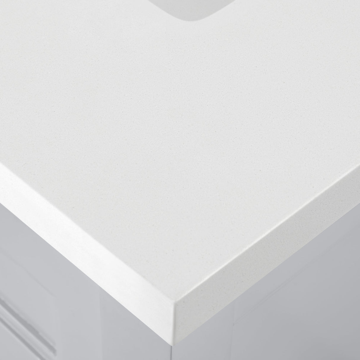 SCARLETT 24IN VANITY IN DOVE GREY WITH WHITE QUARTZ TOP & CERAMIC BASIN