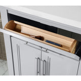 SCARLETT 24IN VANITY IN DOVE GREY WITH WHITE QUARTZ TOP & CERAMIC BASIN