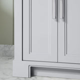 SCARLETT 24IN VANITY IN DOVE GREY WITH WHITE QUARTZ TOP & CERAMIC BASIN