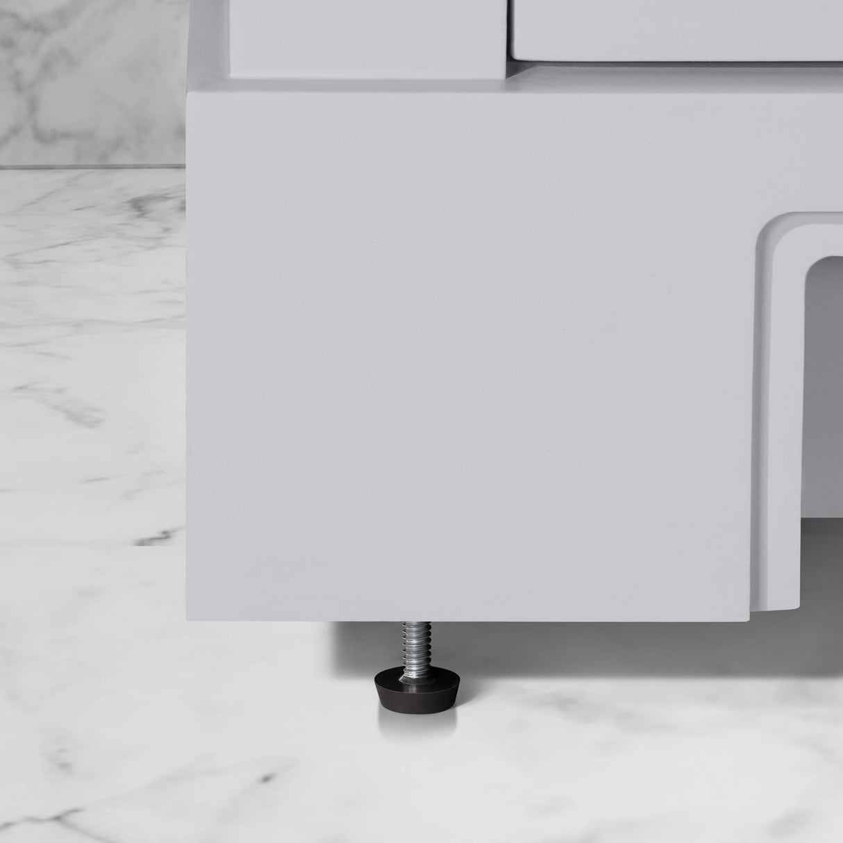 SCARLETT 24IN VANITY IN DOVE GREY WITH WHITE QUARTZ TOP & CERAMIC BASIN