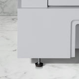 SCARLETT 24IN VANITY IN DOVE GREY WITH WHITE QUARTZ TOP & CERAMIC BASIN