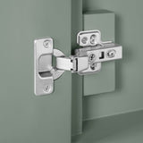 BANKS 42IN VANITY WITH SLAB DOOR IN SAGE GREEN WHITE QUARTZ TOP & CERAMIC BASIN