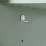 BANKS 42IN VANITY WITH SLAB DOOR IN SAGE GREEN WHITE QUARTZ TOP & CERAMIC BASIN