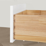 BANKS 42IN VANITY WITH SLAB DOOR IN WHITE WITH WHITE QUARTZ TOP & CERAMIC BASIN