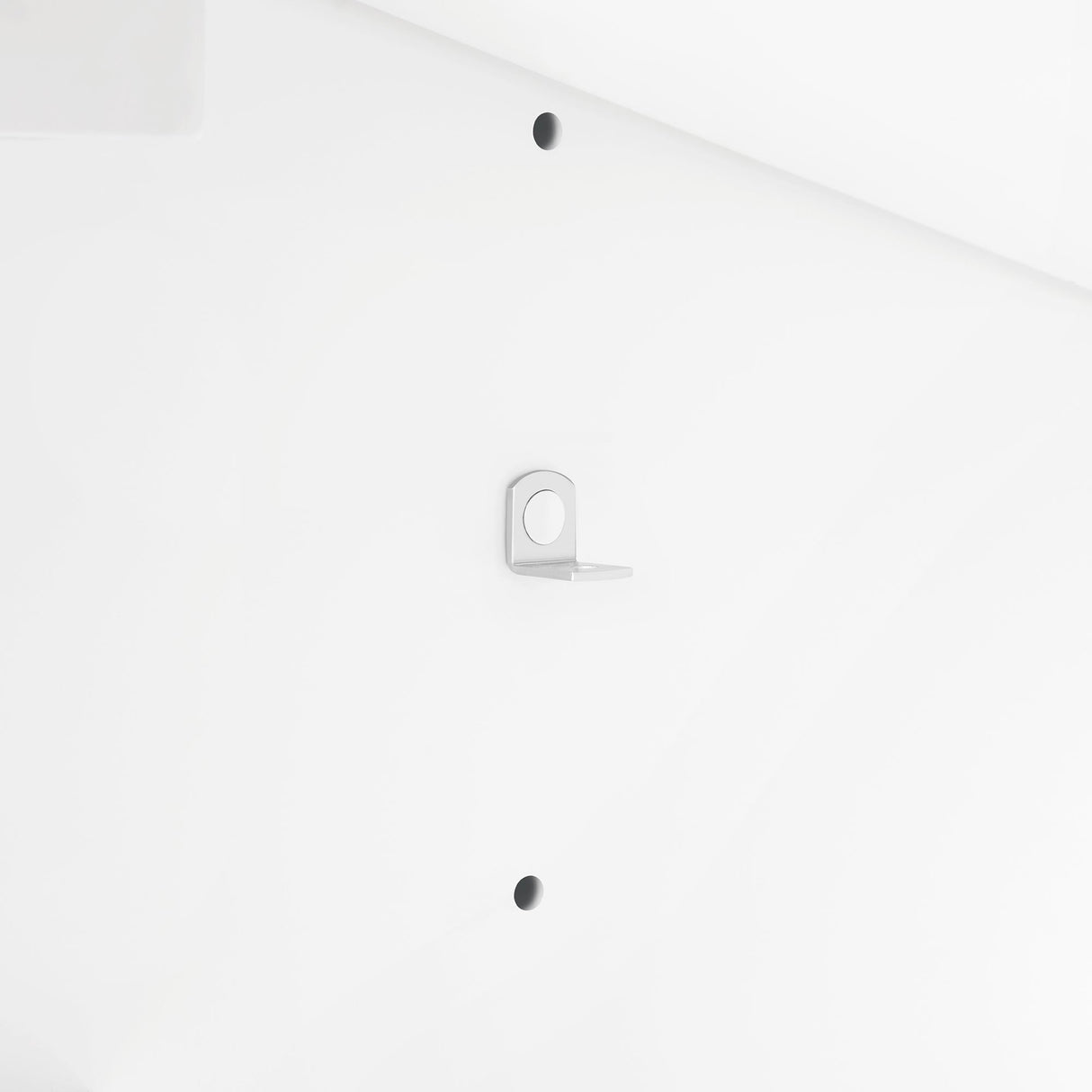 BANKS 42IN VANITY WITH SLAB DOOR IN WHITE WITH WHITE QUARTZ TOP & CERAMIC BASIN