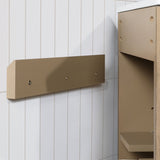 MILLS 18IN VANITY IN SAHARA BIRCH WITH A WHITE INTEGRATED CERAMIC BASIN