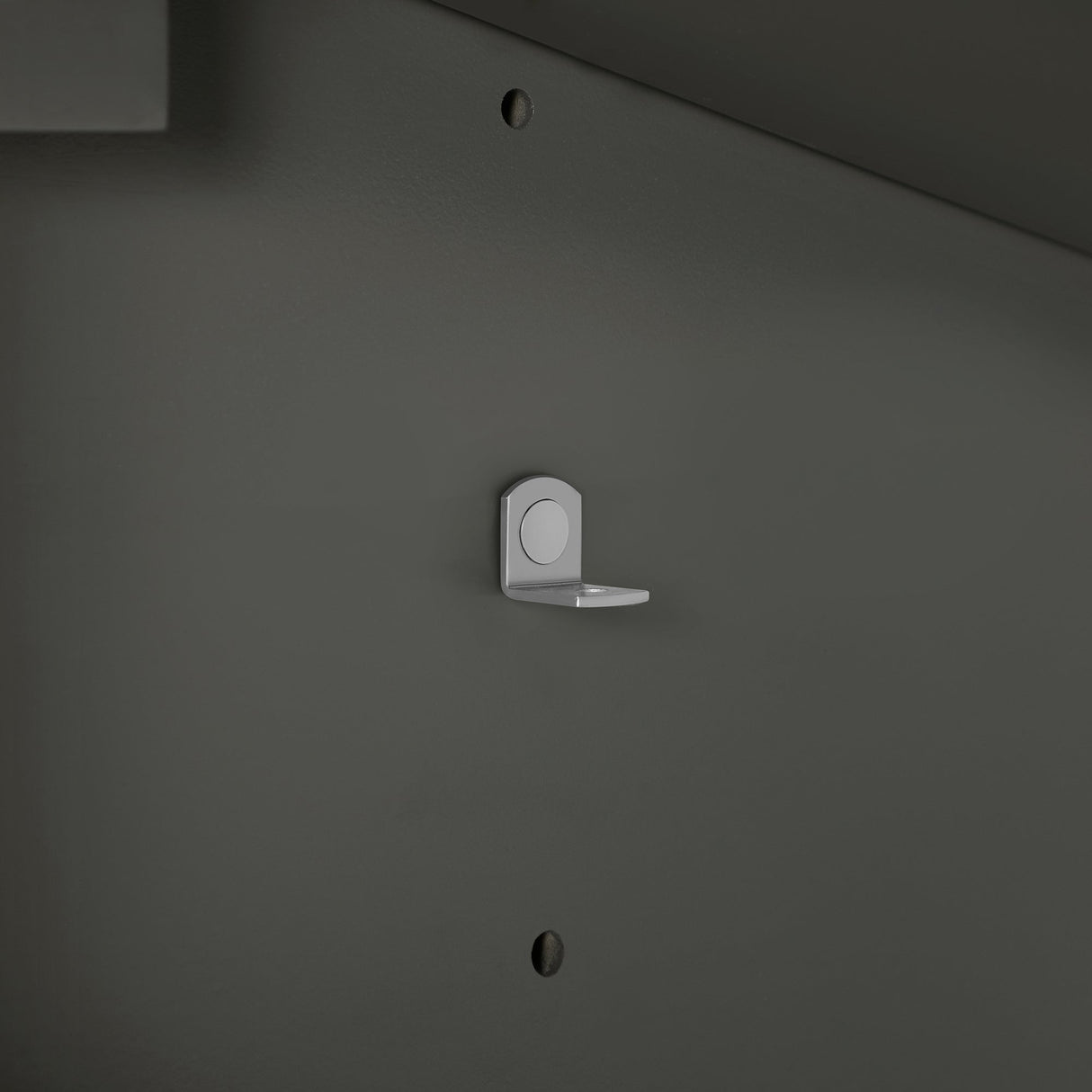 BANKS 42IN VANITY WITH SLAB DOOR IN CHARCOAL GREY WITH WHITE QUARTZ TOP & CERAMIC BASIN