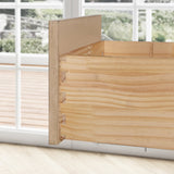 BANKS 42IN VANITY WITH SLAB DOOR IN SAHARA BIRCH WHITE QUARTZ TOP & CERAMIC BASIN