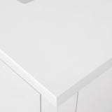 BANKS 30IN VANITY WITH SLAB DOOR IN WHITE WITH WHITE QUARTZ TOP & CERAMIC BASIN