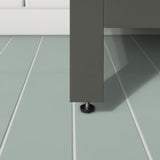 BANKS 36IN VANITY WITH SLAB DOOR IN CHARCOAL GREY WITH WHITE QUARTZ TOP & CERAMIC BASIN