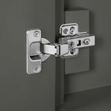 BANKS 36IN VANITY WITH SLAB DOOR IN CHARCOAL GREY WITH WHITE QUARTZ TOP & CERAMIC BASIN