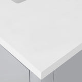 BANKS 36IN VANITY WITH SLAB DOOR IN DOVE GREY WITH WHITE QUARTZ TOP & CERAMIC BASIN