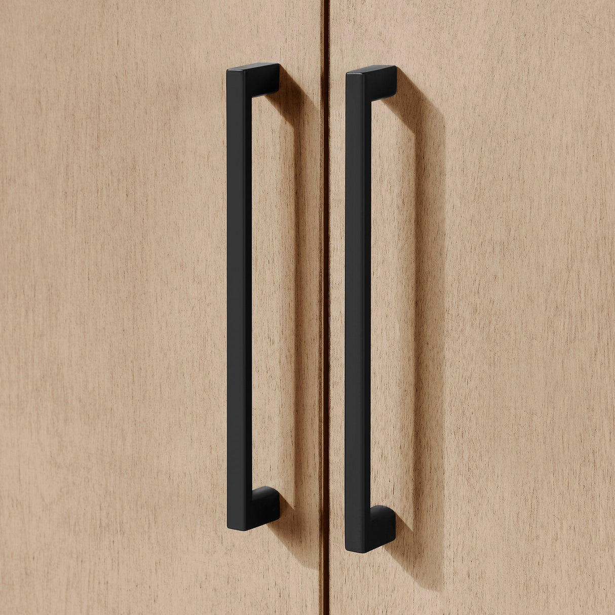 BANKS 36IN VANITY WITH SLAB DOOR IN SAHARA BIRCH WHITE QUARTZ TOP & CERAMIC BASIN