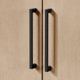 BANKS 36IN VANITY WITH SLAB DOOR IN SAHARA BIRCH WHITE QUARTZ TOP & CERAMIC BASIN