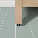 BANKS 36IN VANITY WITH SLAB DOOR IN SAHARA BIRCH WHITE QUARTZ TOP & CERAMIC BASIN