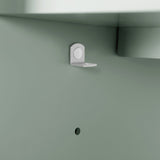 BANKS 36IN VANITY WITH SLAB DOOR IN SAGE GREEN WHITE QUARTZ TOP & CERAMIC BASIN