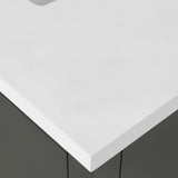 BANKS 30IN VANITY WITH SLAB DOOR IN CHARCOAL GREY WITH WHITE QUARTZ TOP & CERAMIC BASIN