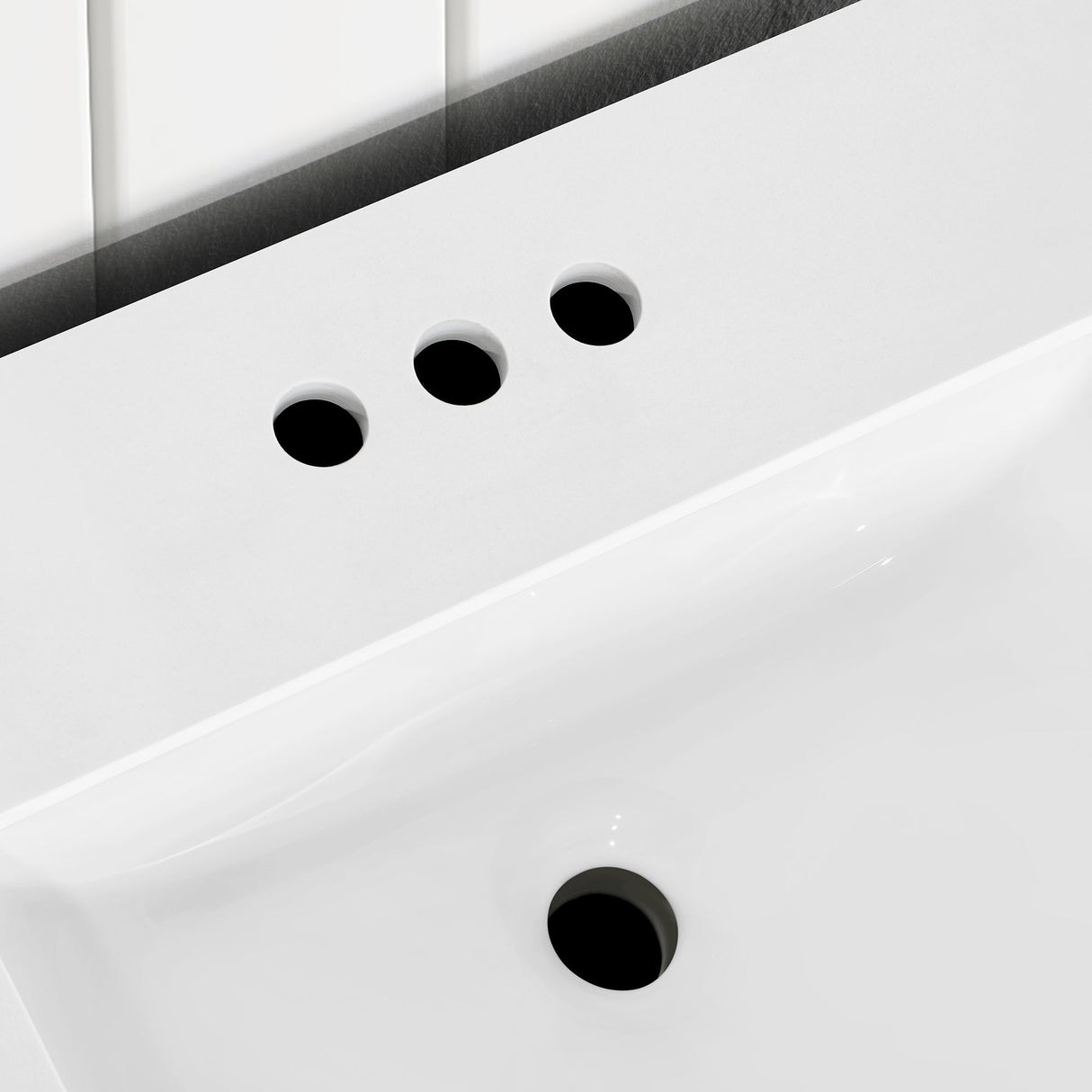 BANKS 30IN VANITY WITH SLAB DOOR IN CHARCOAL GREY WITH WHITE QUARTZ TOP & CERAMIC BASIN