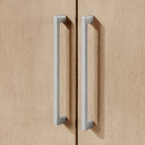 BANKS 30IN VANITY WITH SLAB DOOR IN SAHARA BIRCH WHITE QUARTZ TOP & CERAMIC BASIN