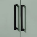 BANKS 30IN VANITY WITH SLAB DOOR IN SAGE GREEN WHITE QUARTZ TOP & CERAMIC BASIN