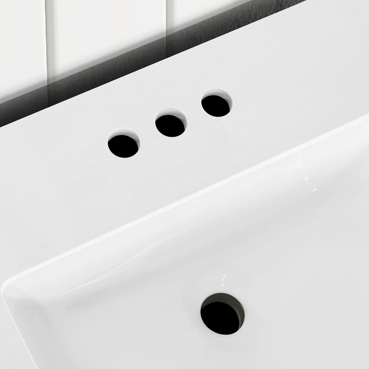 BANKS 30IN VANITY WITH SLAB DOOR IN SAGE GREEN WHITE QUARTZ TOP & CERAMIC BASIN