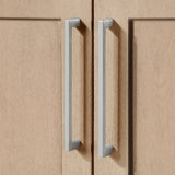 BANKS 42IN VANITY WITH SHAKER DOOR IN SAHARA BIRCH WHITE QUARTZ TOP & CERAMIC BASIN