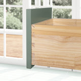 BANKS 42IN VANITY WITH SHAKER DOOR IN SAGE GREEN WHITE QUARTZ TOP & CERAMIC BASIN