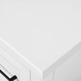 BANKS 42IN VANITY WITH SHAKER DOOR IN WHITE WITH WHITE QUARTZ TOP & CERAMIC BASIN