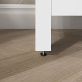 BANKS 42IN VANITY WITH SHAKER DOOR IN WHITE WITH WHITE QUARTZ TOP & CERAMIC BASIN