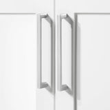 BANKS 42IN VANITY WITH SHAKER DOOR IN WHITE WITH WHITE QUARTZ TOP & CERAMIC BASIN