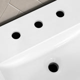 BANKS 36IN VANITY WITH SHAKER DOOR IN WHITE WITH WHITE QUARTZ TOP & CERAMIC BASIN