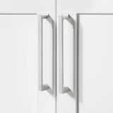 BANKS 36IN VANITY WITH SHAKER DOOR IN WHITE WITH WHITE QUARTZ TOP & CERAMIC BASIN