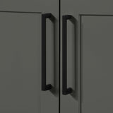 BANKS 42IN VANITY WITH SHAKER DOOR IN CHARCOAL GREY WITH WHITE QUARTZ TOP & CERAMIC BASIN