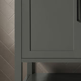 BANKS 42IN VANITY WITH SHAKER DOOR IN CHARCOAL GREY WITH WHITE QUARTZ TOP & CERAMIC BASIN