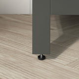 BANKS 42IN VANITY WITH SHAKER DOOR IN CHARCOAL GREY WITH WHITE QUARTZ TOP & CERAMIC BASIN