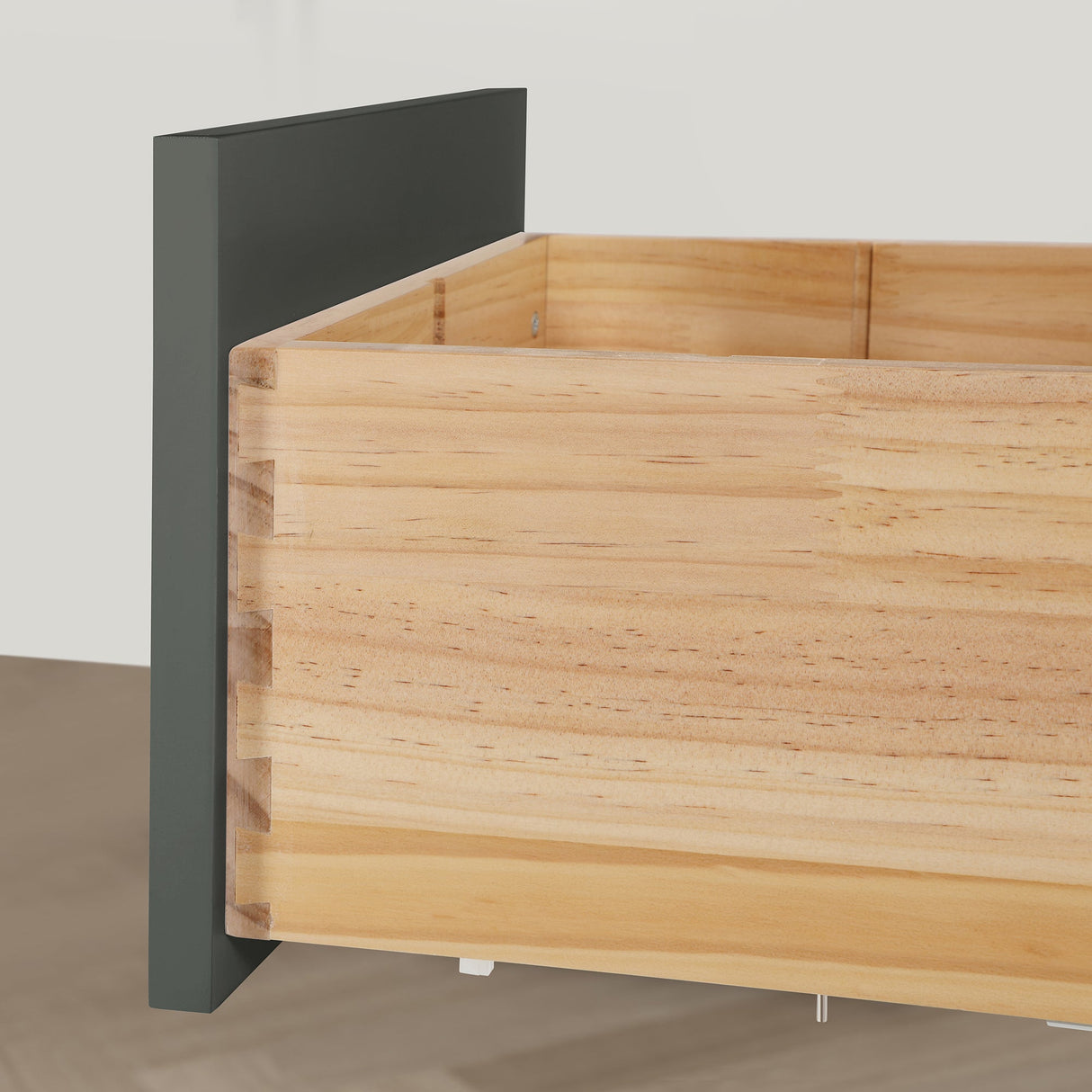 BANKS 42IN VANITY WITH SHAKER DOOR IN CHARCOAL GREY WITH WHITE QUARTZ TOP & CERAMIC BASIN