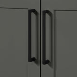 BANKS 36IN VANITY WITH SHAKER DOOR IN CHARCOAL GREY WITH WHITE QUARTZ TOP & CERAMIC BASIN