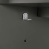 BANKS 36IN VANITY WITH SHAKER DOOR IN CHARCOAL GREY WITH WHITE QUARTZ TOP & CERAMIC BASIN