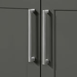 BANKS 36IN VANITY WITH SHAKER DOOR IN CHARCOAL GREY WITH WHITE QUARTZ TOP & CERAMIC BASIN