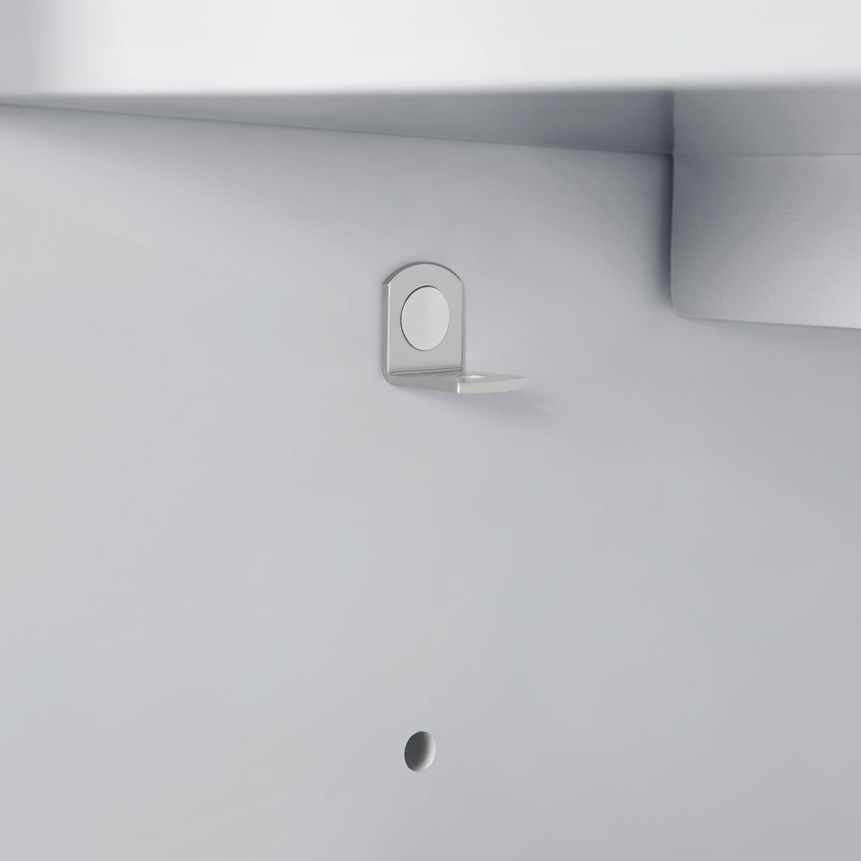 BANKS 36IN VANITY WITH SHAKER DOOR IN DOVE GREY WITH WHITE QUARTZ TOP & CERAMIC BASIN