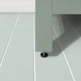 BANKS 36IN VANITY WITH SHAKER DOOR IN SAGE GREEN WHITE QUARTZ TOP & CERAMIC BASIN